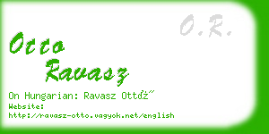 otto ravasz business card